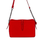 Bottega Veneta Intrecciato Nappa Red Belt Flap Camera Bag