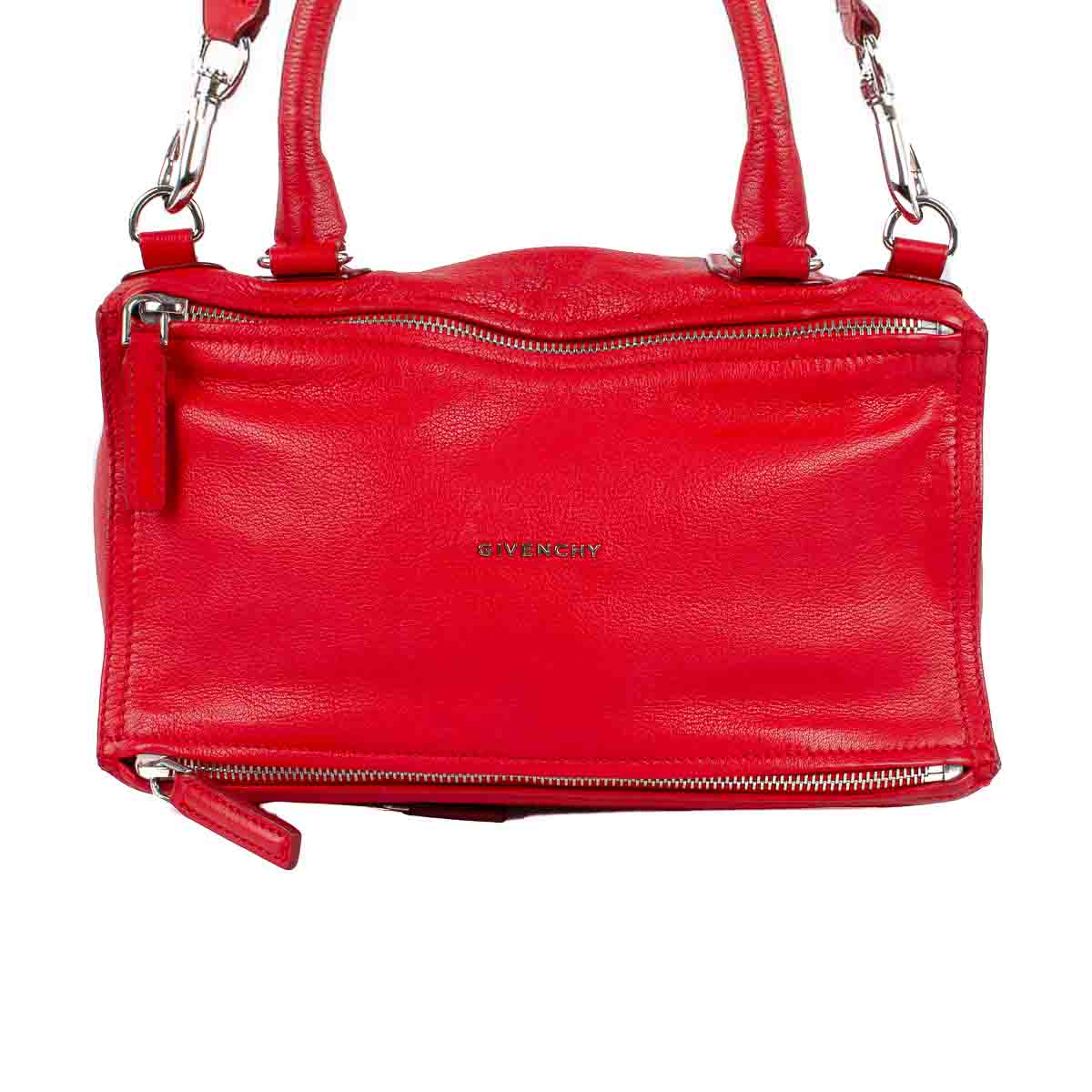 00018 Givenchy Pandora Medium Red Leather Bag - Image 1