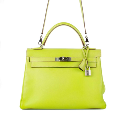 Hermes Kelly II 32 Kiwi Retourne Epsom Bag